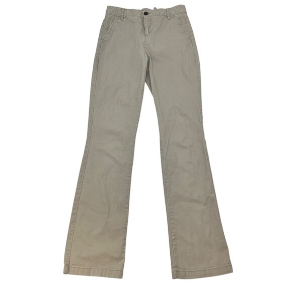 Old Navy Womens Boot Cut Khaki Pants Mid Rise Size 6T Stretch - Picture 1 of 8